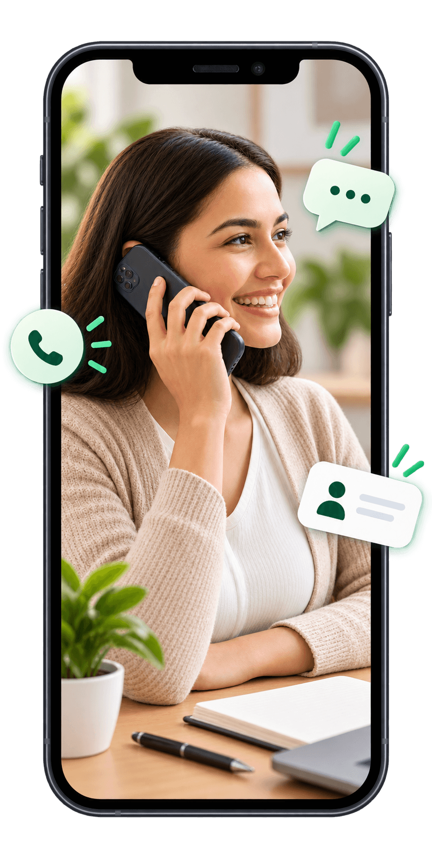 A parent making a phone call